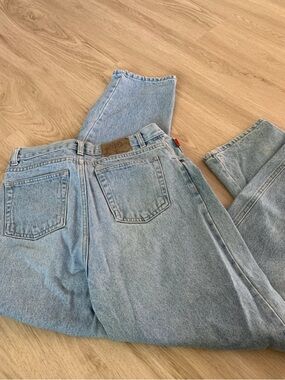 Ladies Vintage Bugle Boy Goldcrest Jeans Size 30 Light Wash High-Rise Mom Jeans